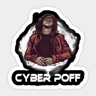 cyber poff Sticker